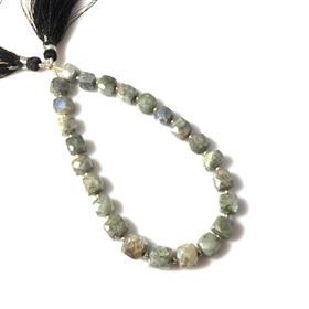 Labradorite Cushion Box Shape Gemstone Beads Briollets 10 Inches Strand