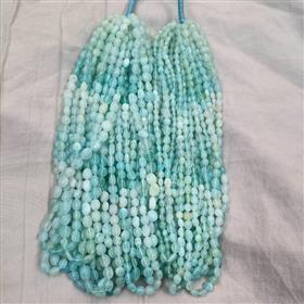Aquamarine Roundel Gemstone Beads 16 Inches Strand