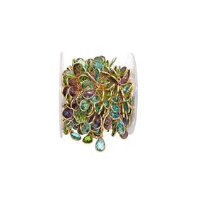 Amethyst, Blue Topaz and Peridot Quartz Mix Gemstones Bezel 925 Sterling Silver Chains