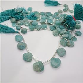 Natural Amazonite Free Size Trillion Shape Gemstone Beads
