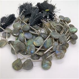 Natural Labradorite Trillion Shape Gemstone Beads