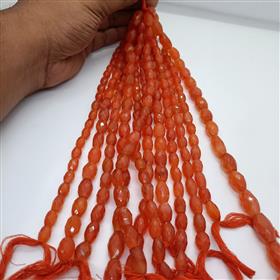 Natural Carnelian Faceted Gemstone Beads