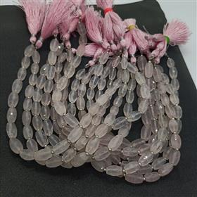 Faceted Cut Rose Quartz Fancy Shape Gemstone Beads