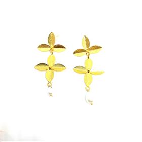 Wholesale Hanging Pear Gemstone Long Dangle Earrings