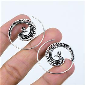 Wholesale Peacock Shape Hoop Earrings