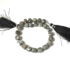 Labradorite Cushion Box Shape Gemstone Beads Briollets 10 Inches Strand