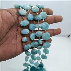 Natural Amazonite Oval Shape Gemstone Beads