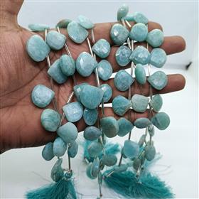 Natural Amazonite Free Size Trillion Shape Gemstone Beads