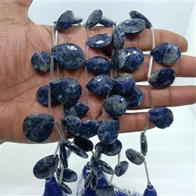 Natural Sodolite Pear Shape Gemstone Beads