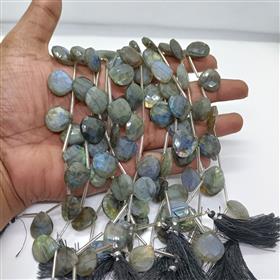 Natural Labradorite Trillion Shape Gemstone Beads