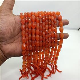 Natural Carnelian Faceted Gemstone Beads