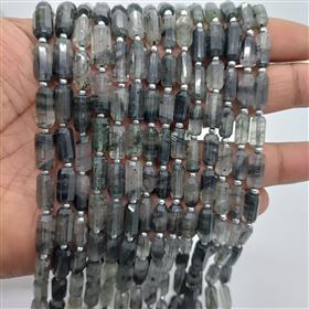 Natural Moss Agate Fancy Shape Gemstone Beads