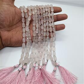 Faceted Cut Rose Quartz Fancy Shape Gemstone Beads
