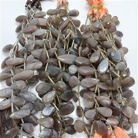 Natural Gray Shape Peach Moonstone Gemstone Beads