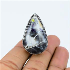 Tiffany Pear Shape Gemstone Silver Handmade Boho Rings