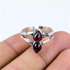 Natural Garnet Stack Gemstone Rings